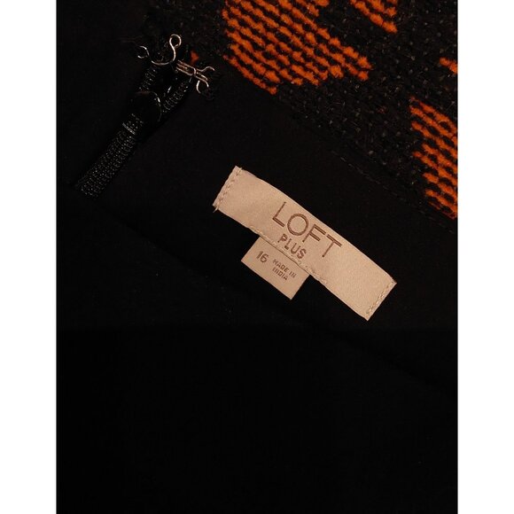 NWOT LOFT Plus Women's Black Cropped Wide Leg Pants Gold Buttons Sides. SZ 16 - Picture 4 of 10